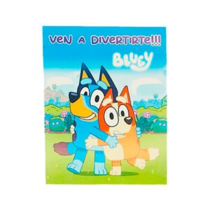 Invitaciones Temáticas Bluey 10 uds