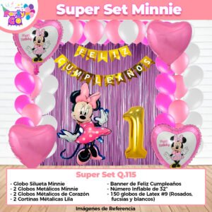 Super Set De Decoración Minnie Mouse
