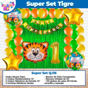 Super Set De Decoración Tigre