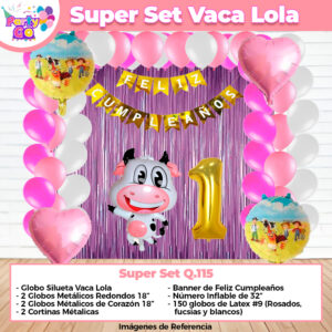 Super Set De Decoración Vaca Lola