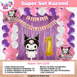 Super Set De Decoración Kuromi