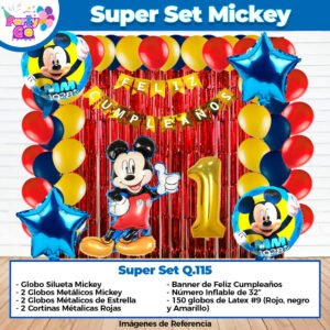 Super Set De Decoración Mickey Mouse
