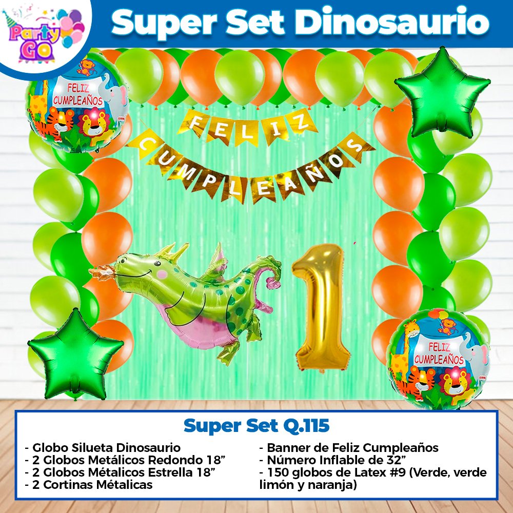 Super Set de Decoración Dinosaurio Dragón