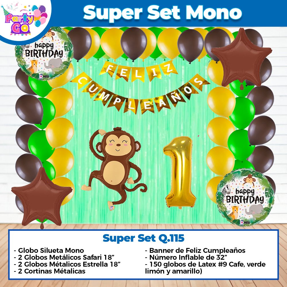 Super Set De Decoración Mono