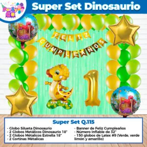 Super Set de Decoración Dinosaurio Bebé II