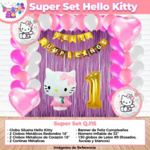 Super Set De Decoración Hello Kitty