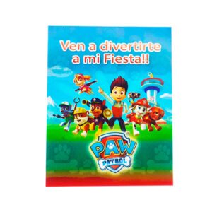 Invitaciones Temáticas Paw Patrol 10 uds