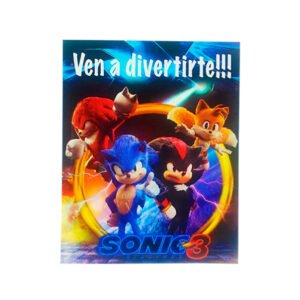 Invitaciones Temáticas Sonic 10 uds