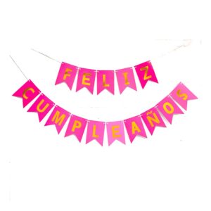 Guirnaldas de Feliz Cumpleaños - Fucsias