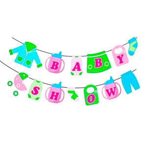 Guirnalda Baby Shower Diseño Figuras Niña