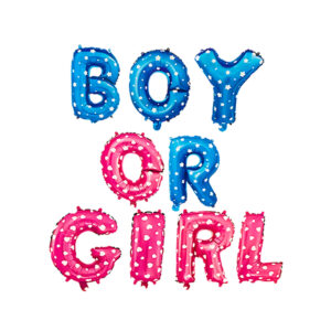 Set De Globos Frase Boy Or Girl