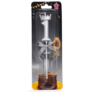 Velas Con Corona Plateadas Unidad 0-9