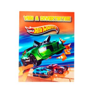Invitaciones Temáticas Hot Wheels 10 uds