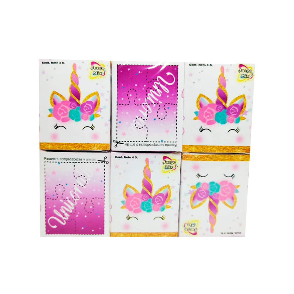 Juegos de Memoria Para Sorpresas Unicornio 12 uds