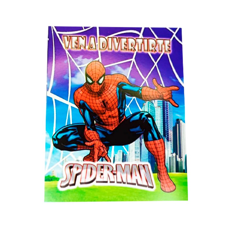 Invitaciones Temáticas Spiderman 10 uds
